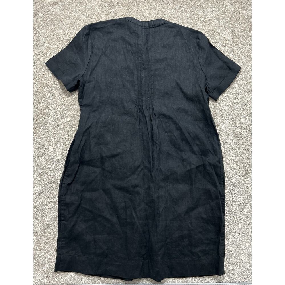 NEW Quince Women’s M 100% European Linen Short Sleeve Swing Dress Black - Picture 8 of 8